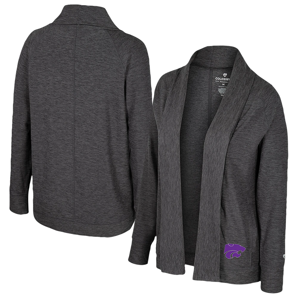 Cardigan Dash anthracite pour femme Colosseum Kansas State Wildcats