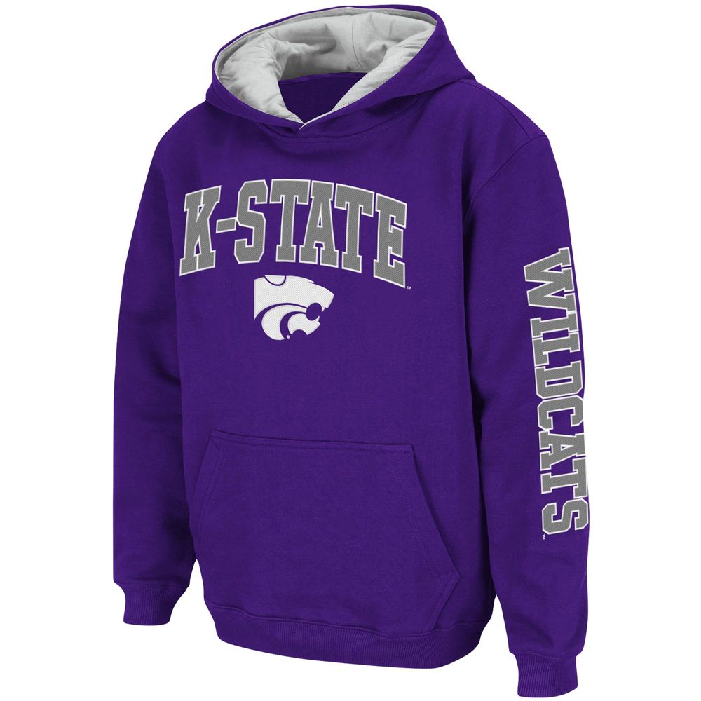 Youth Colosseum Purple Kansas State Wildcats 2-Hit Team Pullover Hoodie