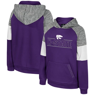 Youth Colosseum Purple Kansas State Wildcats Live Hardcore Raglan Pullover Hoodie