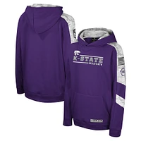 Sweat à capuche camouflage numérique Cyclone pour jeunes Colosseum Purple Kansas State Wildcats OHT