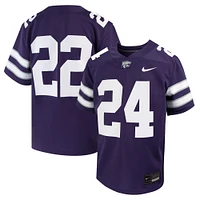 Maillot de football pour jeunes Nike #24 violet Kansas State Wildcats Untouchable