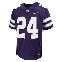 Maillot de football pour jeunes Nike #24 violet Kansas State Wildcats Untouchable