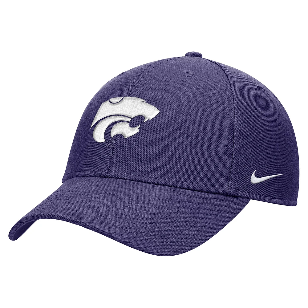 Casquette réglable pour jeune Nike Kansas State Wildcats 2024 Sideline Club