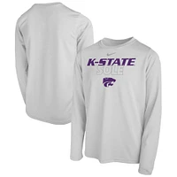 Youth Nike  White Kansas State Wildcats 2023 On Court Sole Bench T-Shirt