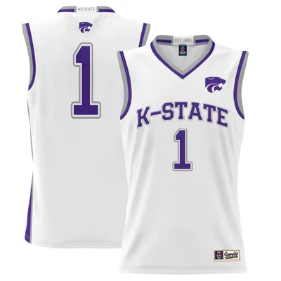 #1 Kansas State Wildcats ProSphere Youth Basketball Jersey - White