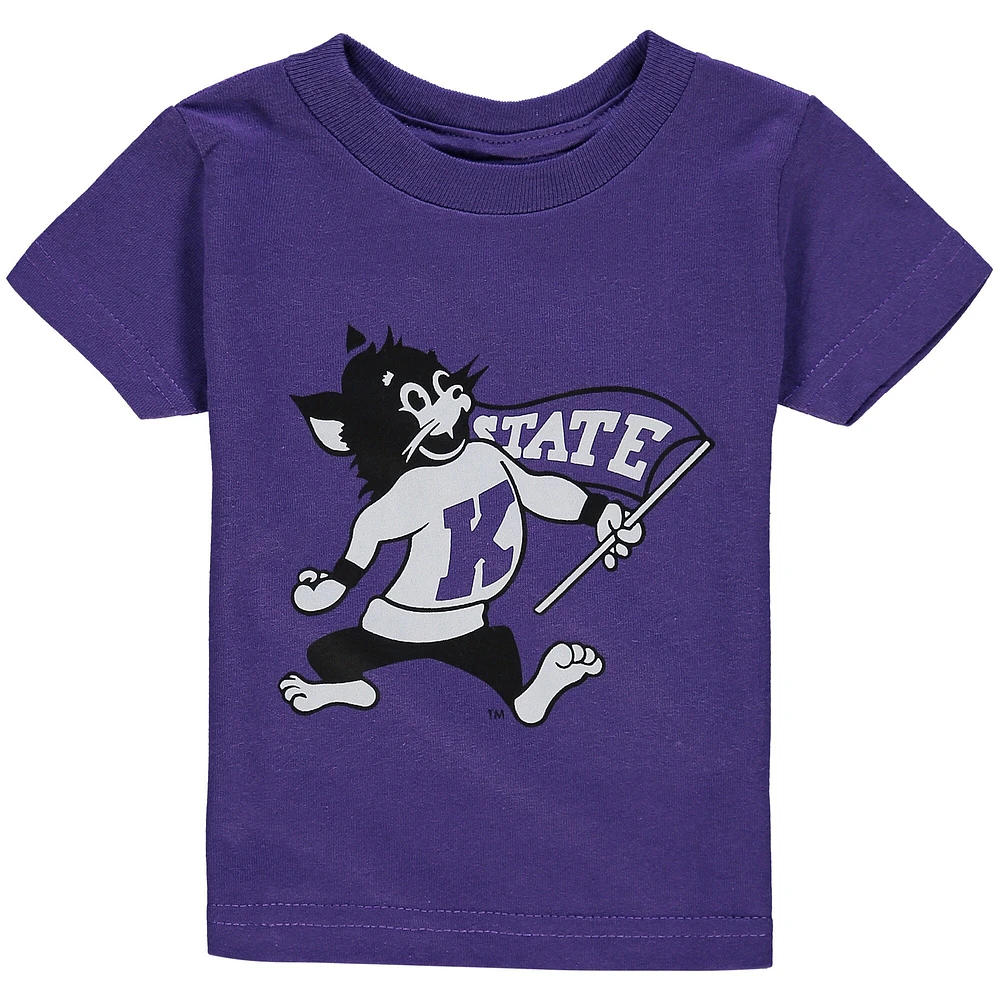 T-shirt violet à col rond Kansas State Wildcats pour jeune