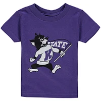 T-shirt violet à col rond Kansas State Wildcats pour jeune