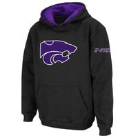 Youth Stadium Athletic Black Kansas State Wildcats Big Logo Pullover Hoodie