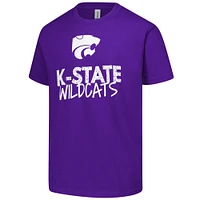 T-shirt violet pour jeunes de l'équipe Kansas State Wildcats avec inscription Two Feet Ahead