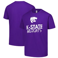 T-shirt violet pour jeunes de l'équipe Kansas State Wildcats avec inscription Two Feet Ahead