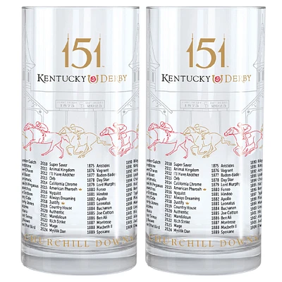 151st Kentucky Derby 12 oz. Mint Julep Glasses Two Pack