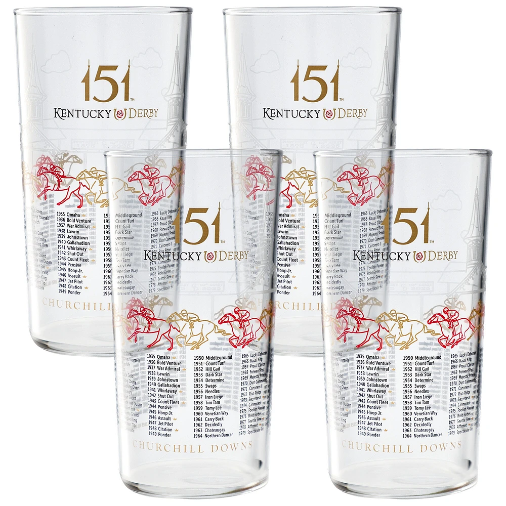 151st Kentucky Derby 4-Pack Mint Julep Glass Set