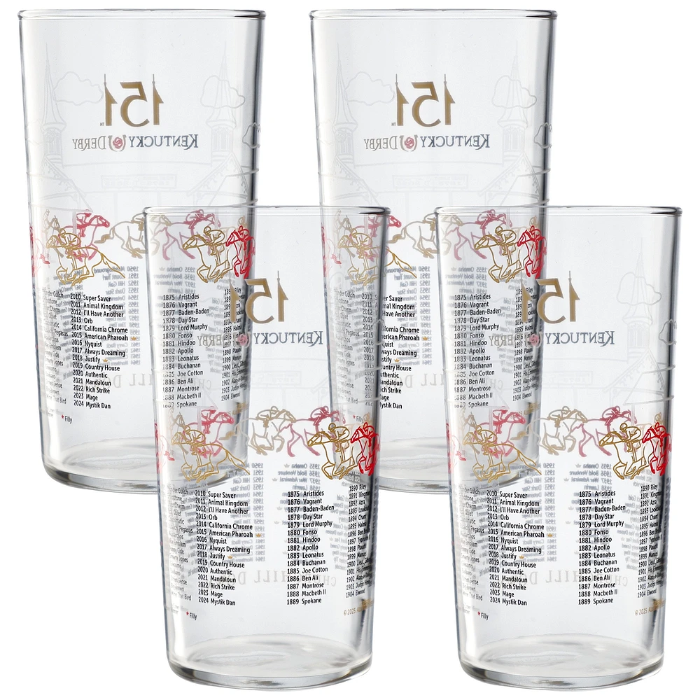 151st Kentucky Derby 4-Pack Mint Julep Glass Set