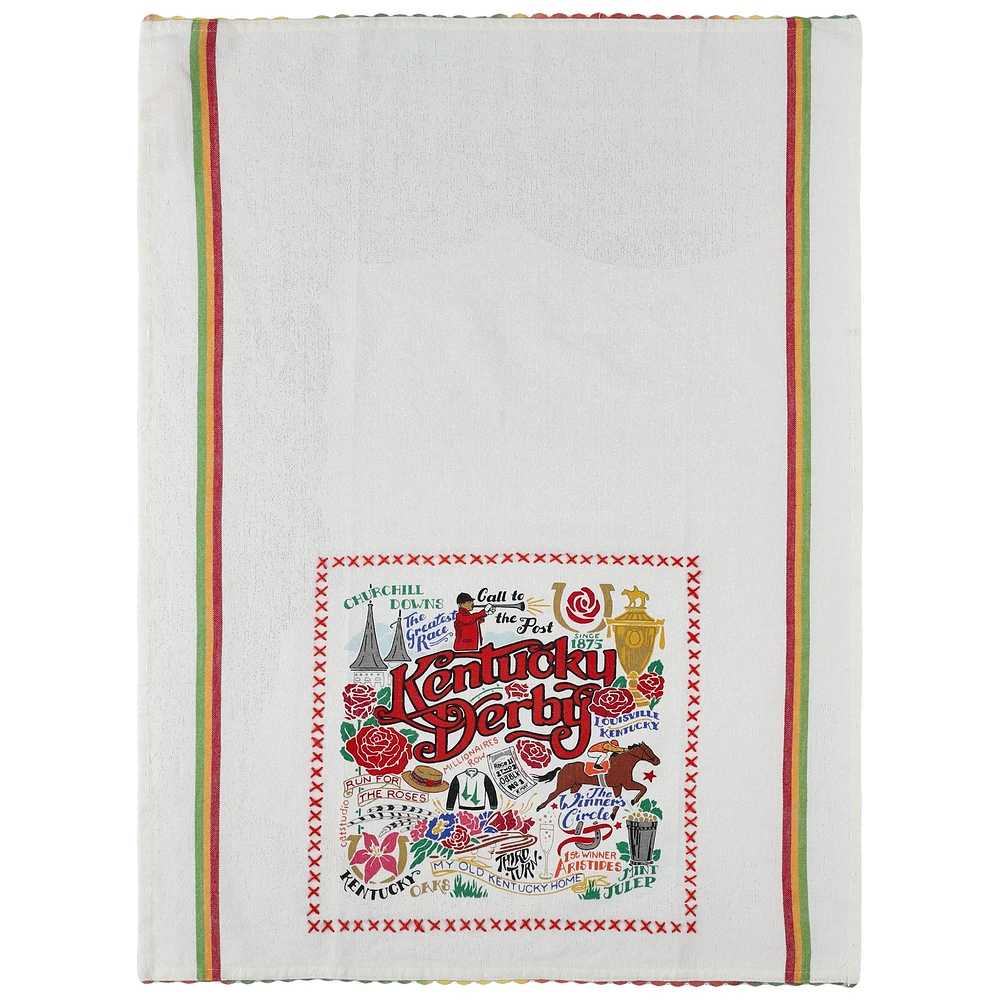 catstudio Kentucky Derby Dish Towel