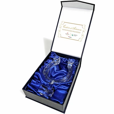 Churchill Downs Crystal Horseshoe avec Race-Used Kentucky Derby Dirt