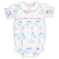 Girls Newborn & Infant White Kentucky Derby Britt Bubble Bodysuit