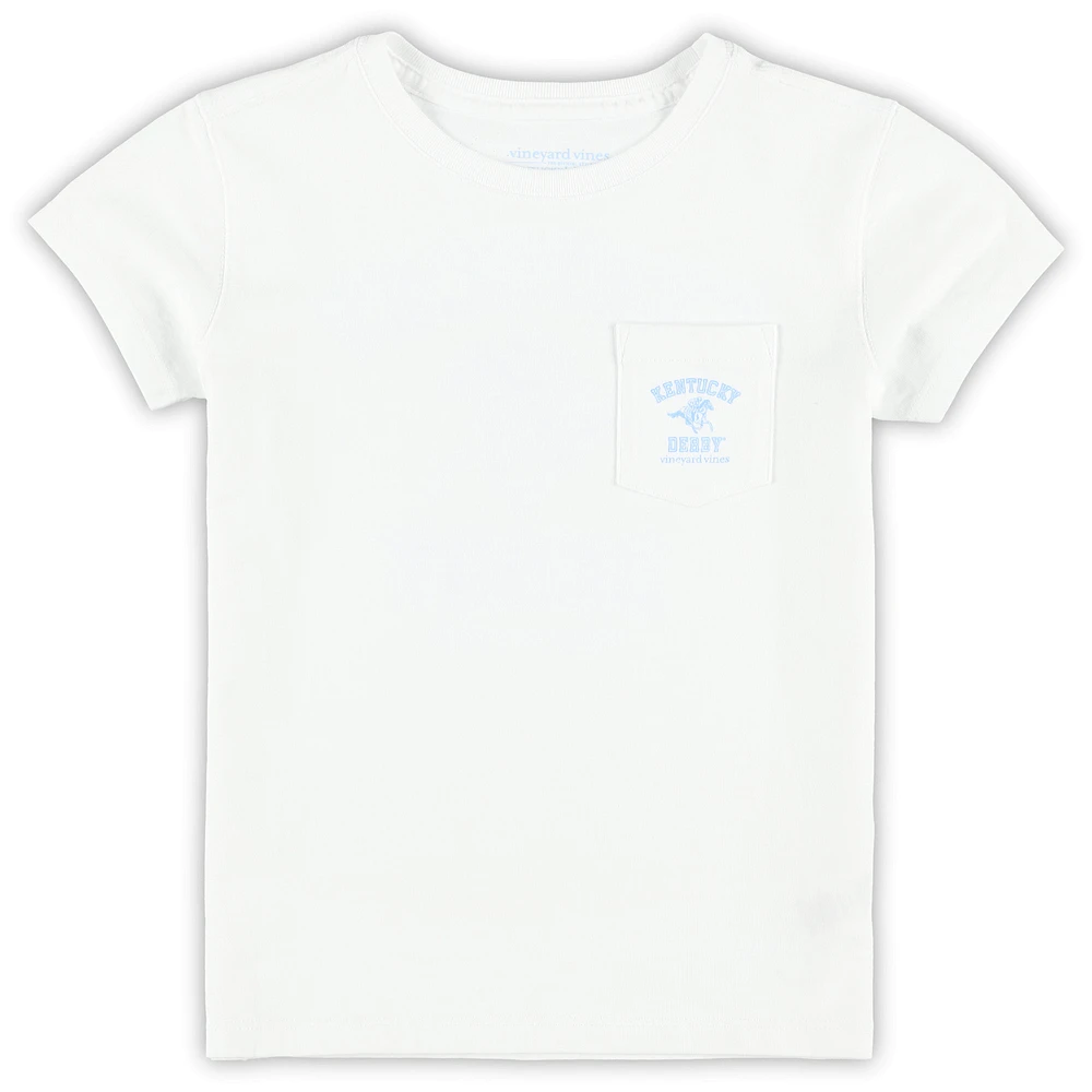 Girls Preschool Vineyard Vines  White Kentucky Derby Distressed T-Shirt