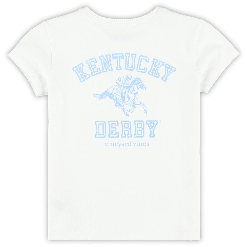 Girls Preschool Vineyard Vines  White Kentucky Derby Distressed T-Shirt