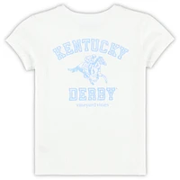 Girls Preschool Vineyard Vines  White Kentucky Derby Distressed T-Shirt