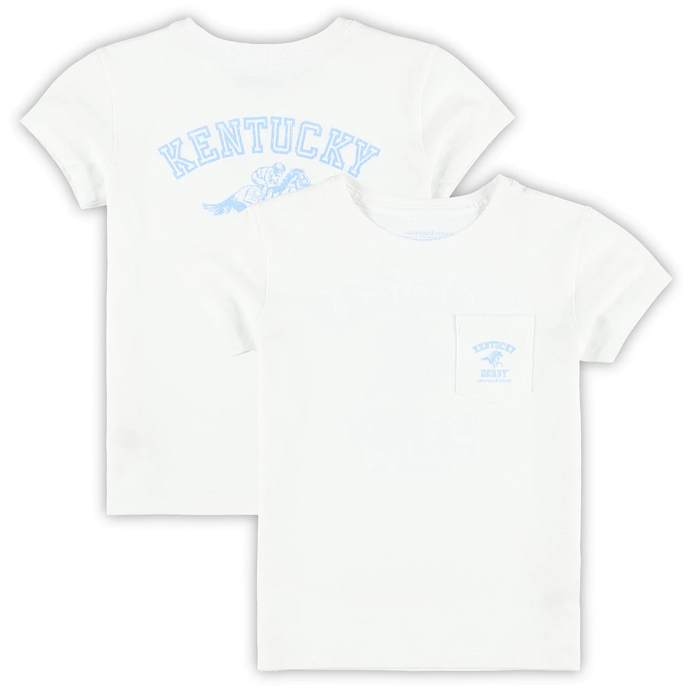 Girls Preschool Vineyard Vines White Kentucky Derby Distressed T-Shirt