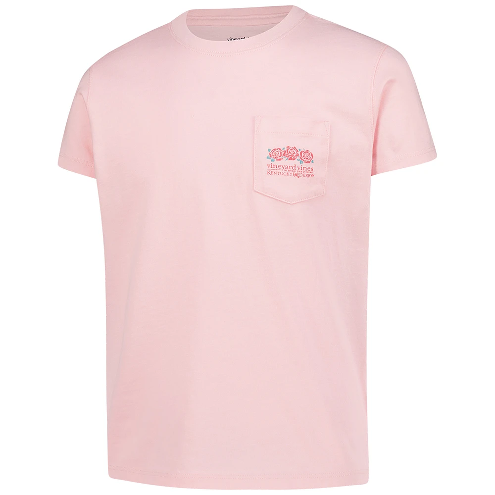 T-shirt rose vieilli « Run for the Roses » pour jeune fille, motif Vineyard Vines, Kentucky Derby