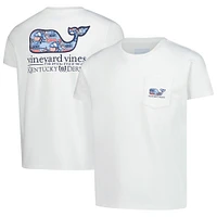 T-shirt autocollant baleine blanc pour jeune fille Vineyard Vines 151e Kentucky Derby