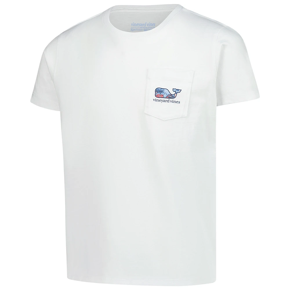 T-shirt autocollant baleine blanc pour jeune fille Vineyard Vines 151e Kentucky Derby