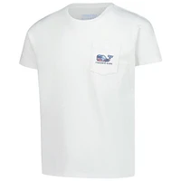 T-shirt autocollant baleine blanc pour jeune fille Vineyard Vines 151e Kentucky Derby