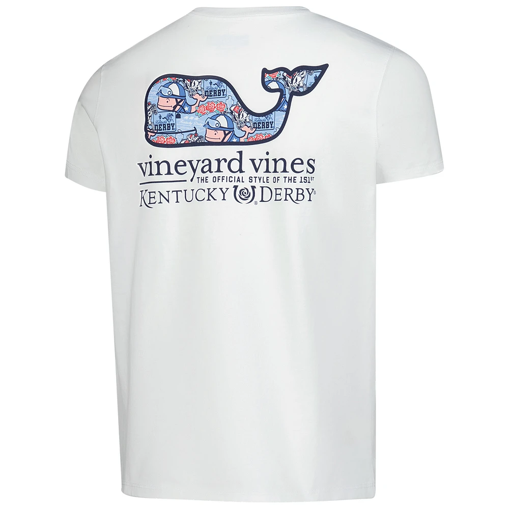 T-shirt autocollant baleine blanc pour jeune fille Vineyard Vines 151e Kentucky Derby