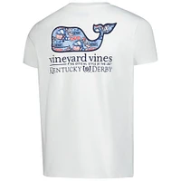 T-shirt autocollant baleine blanc pour jeune fille Vineyard Vines 151e Kentucky Derby