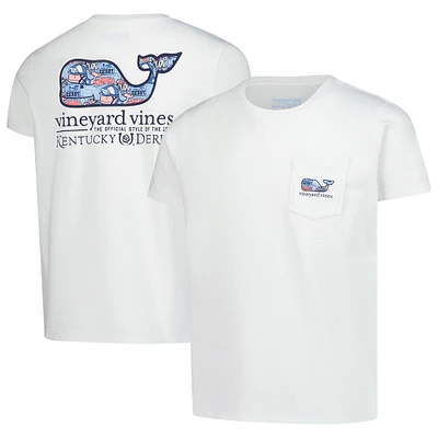 T-shirt autocollant baleine blanc pour jeune fille Vineyard Vines 151e Kentucky Derby
