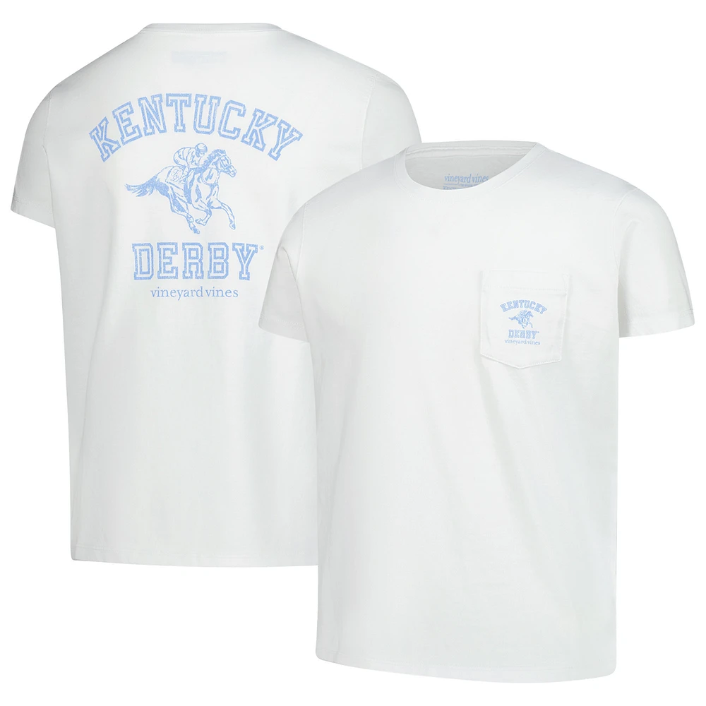 Girl's Youth Vineyard Vines  White Kentucky Derby Distressed T-Shirt