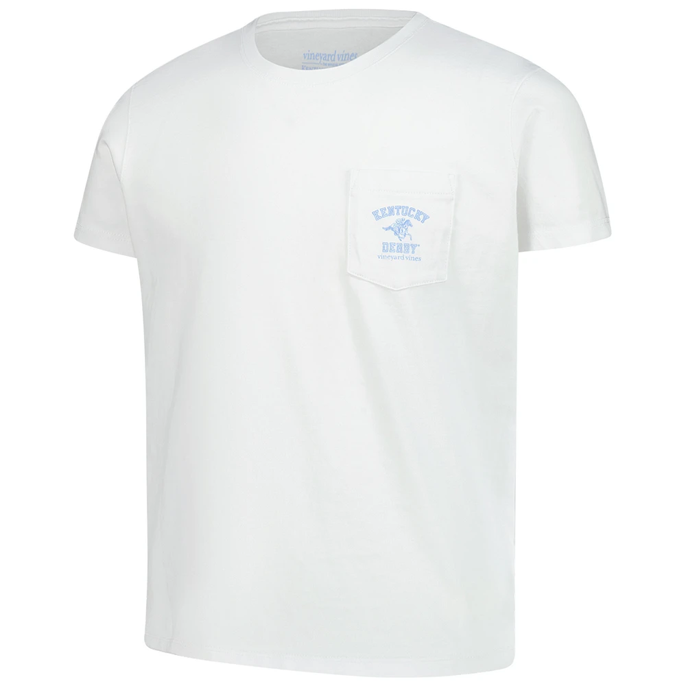 Girl's Youth Vineyard Vines  White Kentucky Derby Distressed T-Shirt