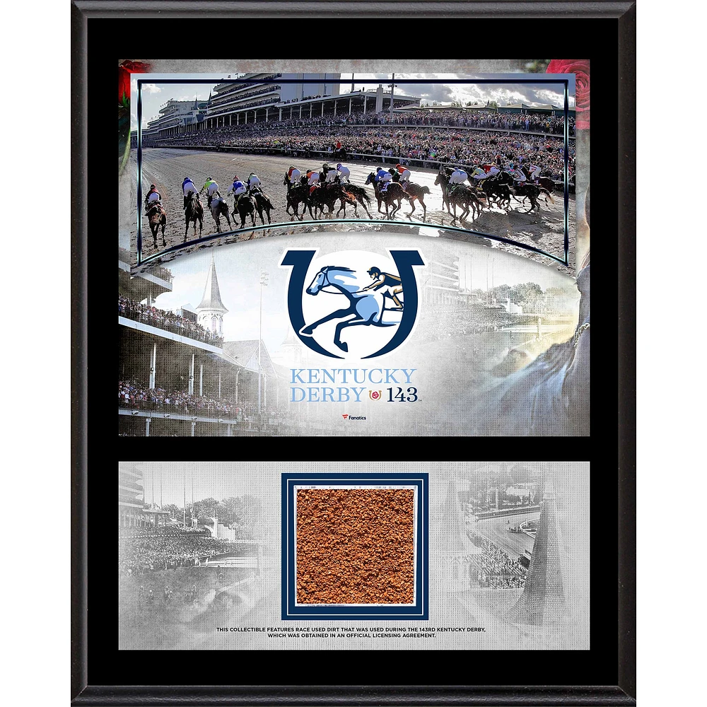 Kentucky Derby 143 12" x 15" Event Sublimated Plaque with Race-Used Dirt from the 143rd Kentucky Derby