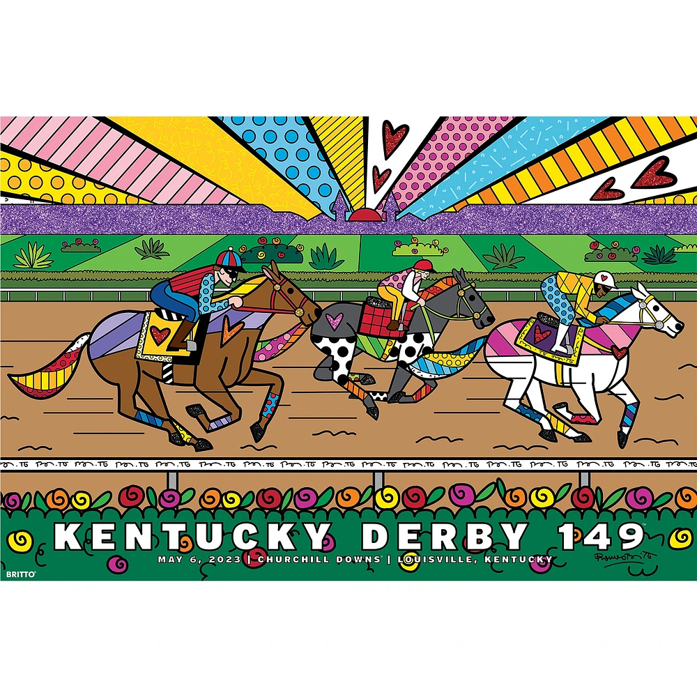 Kentucky Derby 149 24'' x 36'' Art of Derby Édition Spéciale Affiche