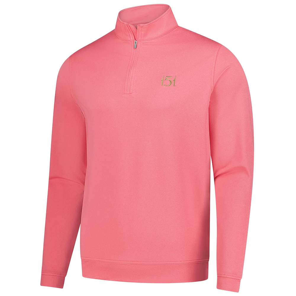 Men's Peter Millar  Pink 151st Kentucky Derby Perth Melange Performance Quarter-Zip Pullover