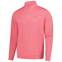 Men's Peter Millar  Pink 151st Kentucky Derby Perth Melange Performance Quarter-Zip Pullover