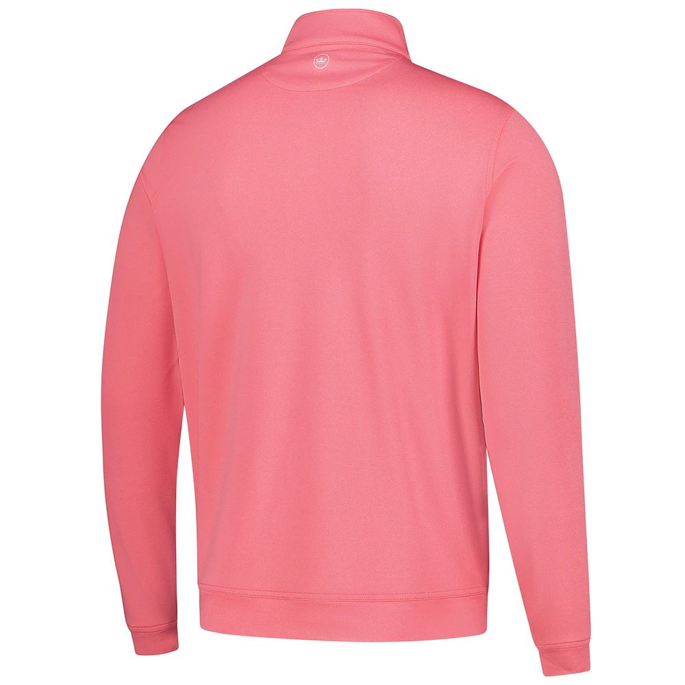 Men's Peter Millar  Pink 151st Kentucky Derby Perth Melange Performance Quarter-Zip Pullover