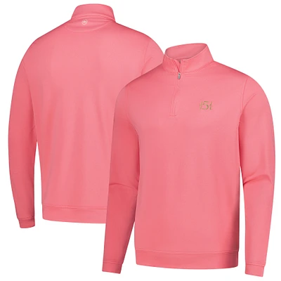Men's Peter Millar  Pink 151st Kentucky Derby Perth Melange Performance Quarter-Zip Pullover