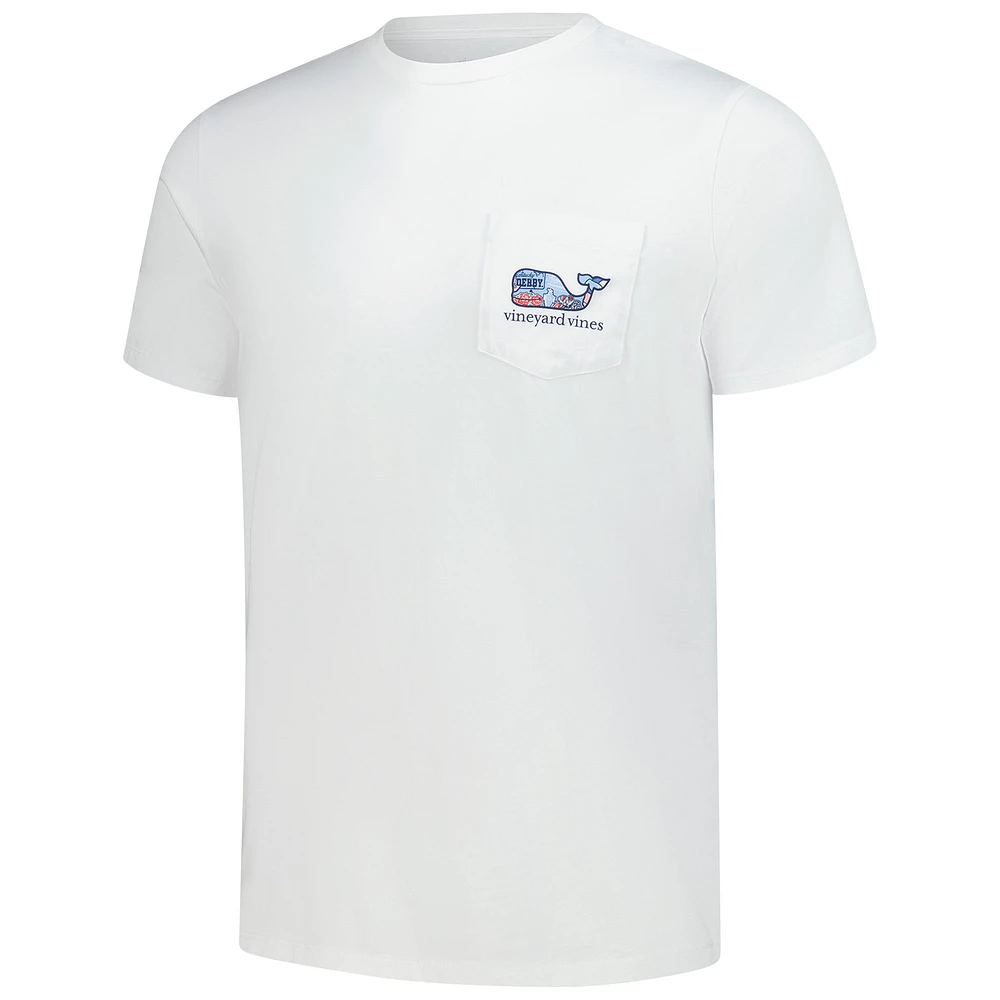 Men's Vineyard Vines  White 151st Kentucky Derby Whale Sticker T-Shirt