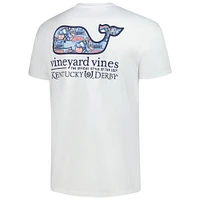 Men's Vineyard Vines  White 151st Kentucky Derby Whale Sticker T-Shirt