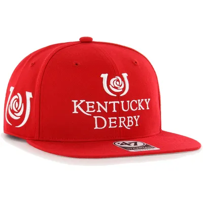 Kentucky Derby '47 Sure Shot Captain Snapback Hat - Red