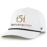 Casquette ajustable blanche « 47 » pour homme, motif cordelette du 151e Kentucky Derby