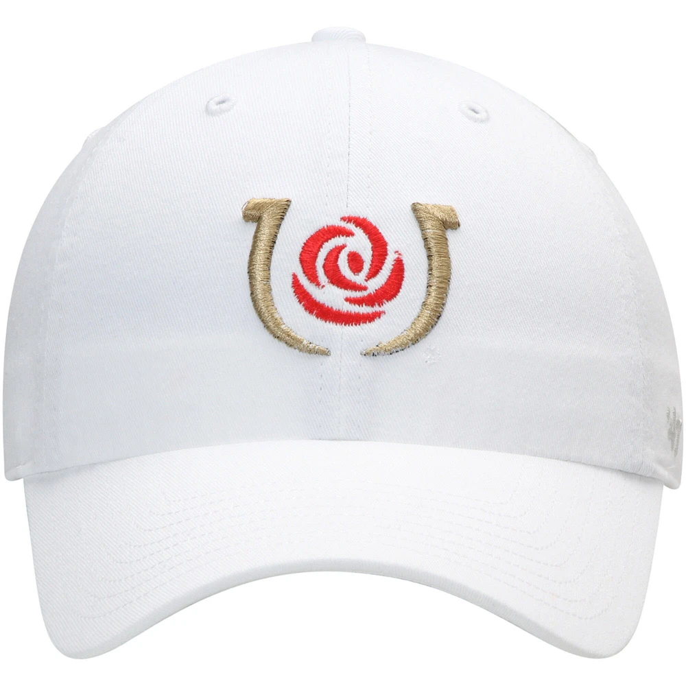 '47 White Kentucky Derby Rose Logo Clean Up Casquette réglable pour homme