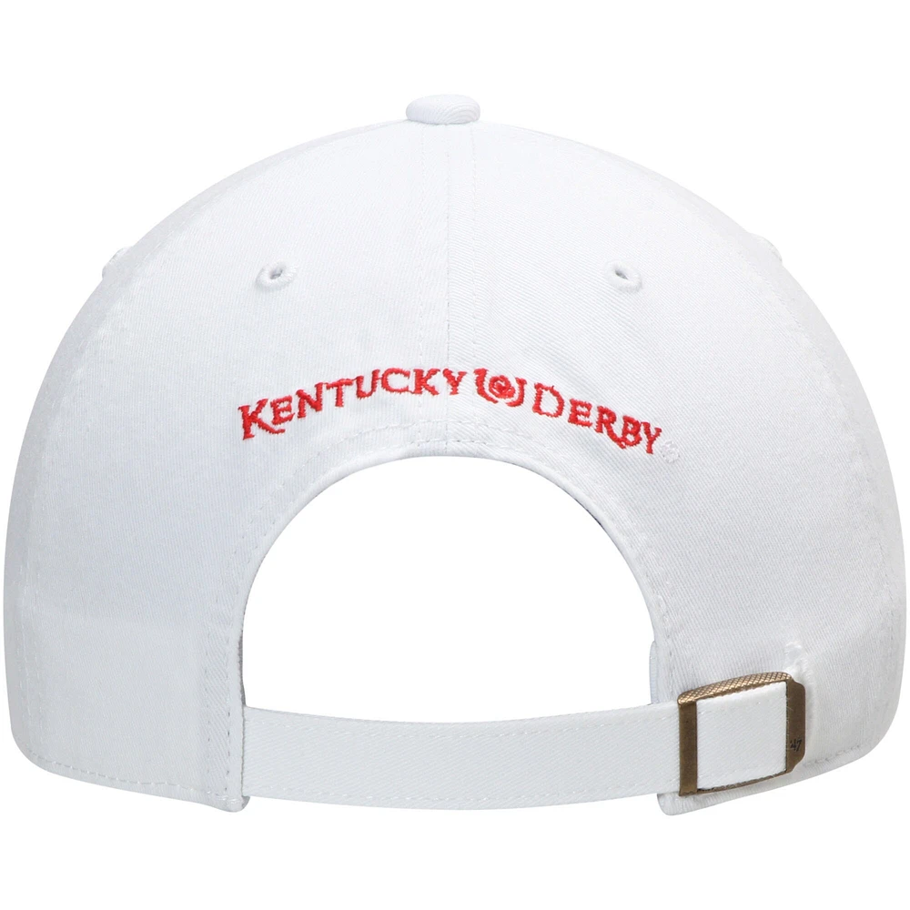 '47 White Kentucky Derby Rose Logo Clean Up Casquette réglable pour homme