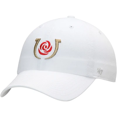 '47 White Kentucky Derby Rose Logo Clean Up Casquette réglable pour homme