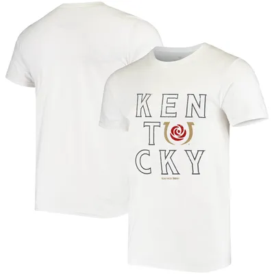 Kentucky Derby Ahead Horseshoe Rose T-Shirt - White