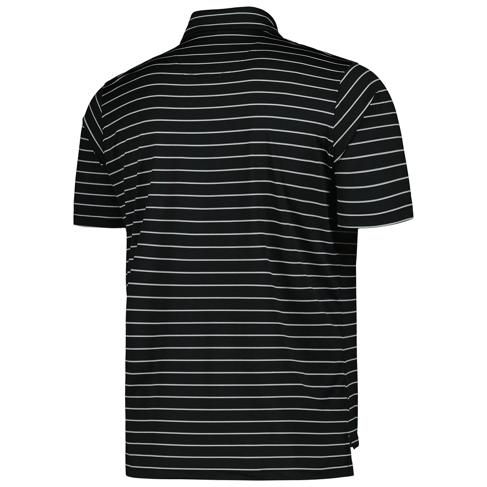 Men's Fairway & Greene Black Kentucky Derby Faxon Stripe Polo