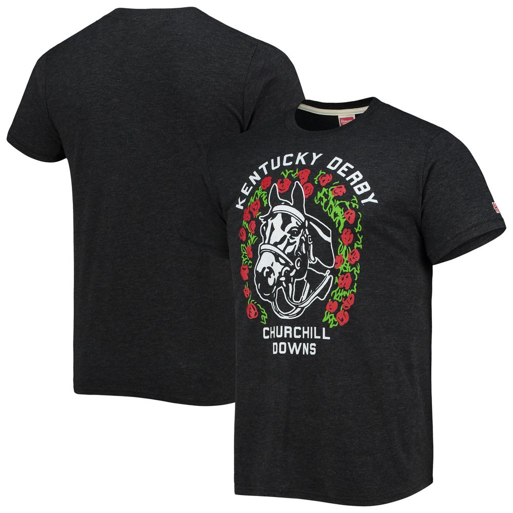 Men's Homage Charcoal Kentucky Derby Churchill Downs T-Shirt