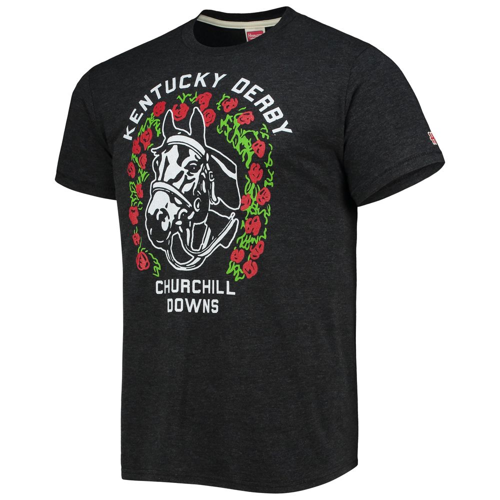 Men's Homage Charcoal Kentucky Derby Churchill Downs T-Shirt